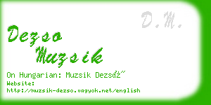 dezso muzsik business card